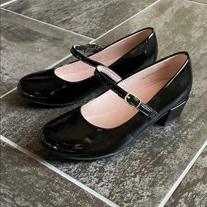 Black Patent Leather Mary Jane Heels